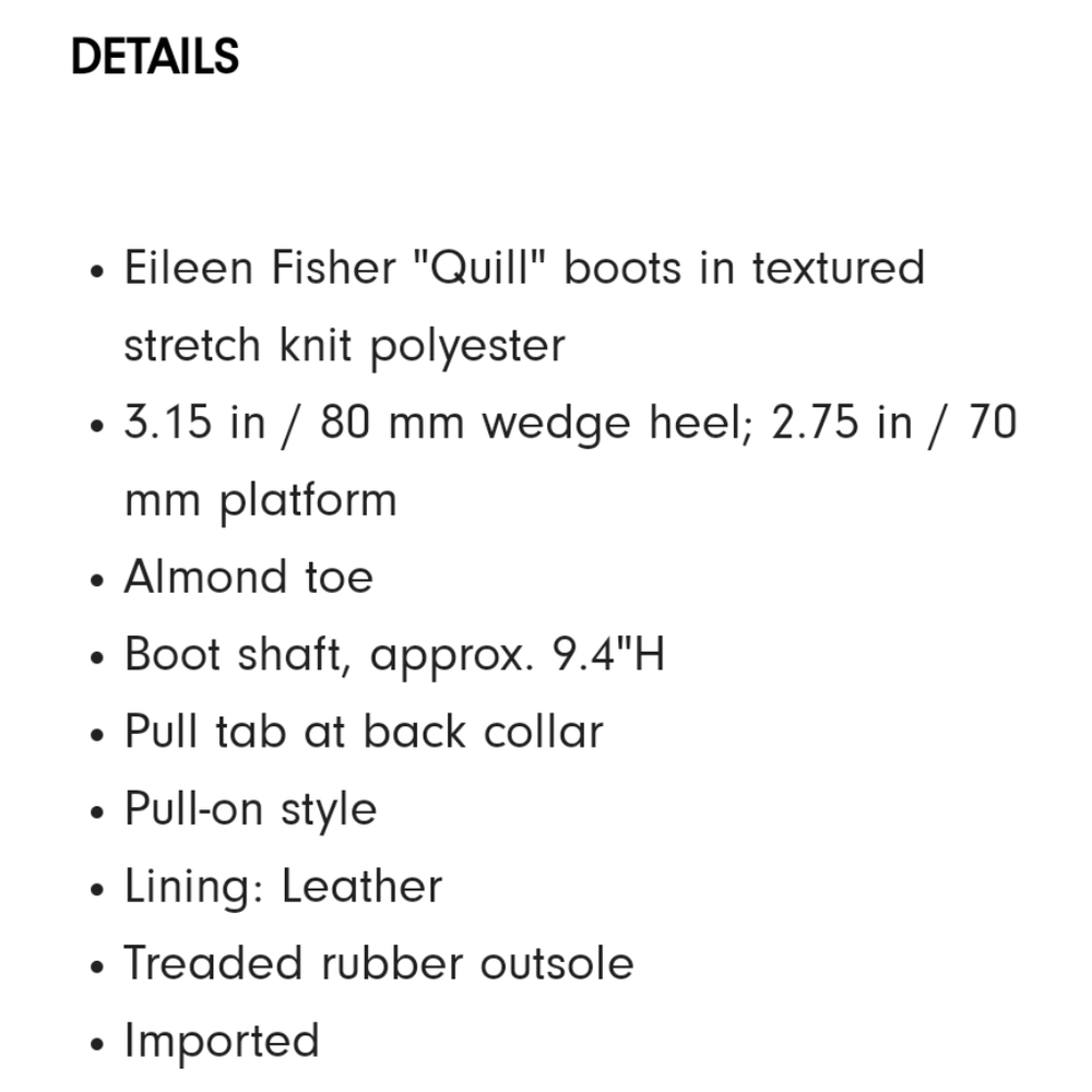 Eileen Fisher Quill Stretch Knit Booties Black Women's 7.5 - Picture 15 of 15